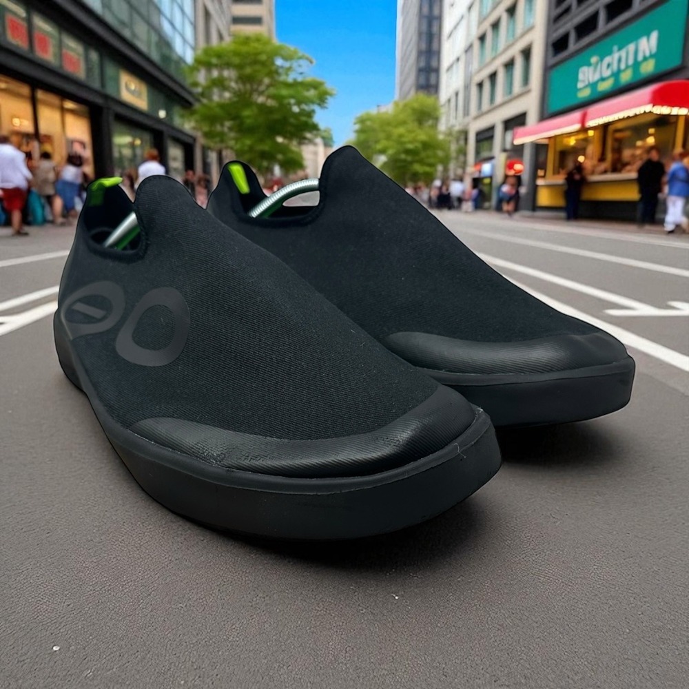 OOFOS OOmg Low Shoes Slip On Comfort Recovery Walking Black Mens 12.5‎